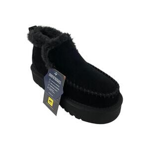 Mykos Women's Suede Platform Winter Boots Britt Black - Medium